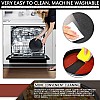 Ishvanku Carbon Steel Pizza Baking Pan - Set of 3Carbon Steel Pizza Pan Tray for Baking in Microwave Oven Non Stick Set of 3 Black (20-23 - 25 cm