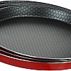 Trueval 3 Pieces Pizza Pan Set, 26-28-30, Red