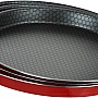 Trueval 3 Pieces Pizza Pan Set, 26-28-30, Red