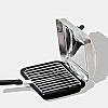 Rocky grill for grilling and preparing food on the stove