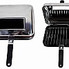 Stainless Steel Grill Pan with Glass Open
