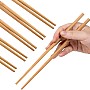 10 Pairs of Bamboo Chopsticks, Reusable Natural Healthy Bamboo Chopsticks 9.8 Inch Chinese Classic Style for Kitchen, Dining Room, Gourmet, Noodles