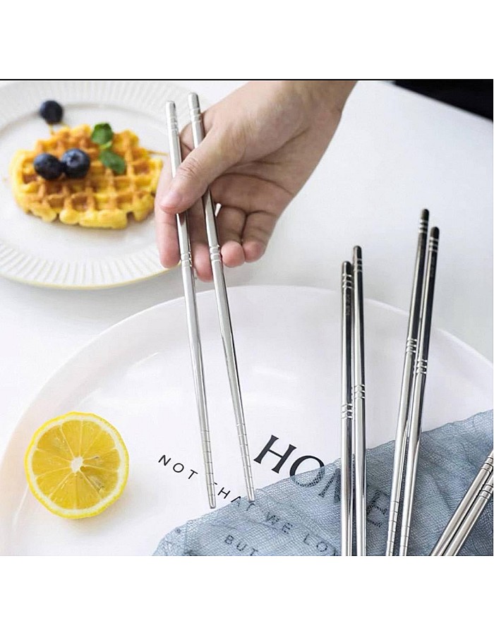 Next Store Reusable Stainless Steel Kitchen Chopsticks