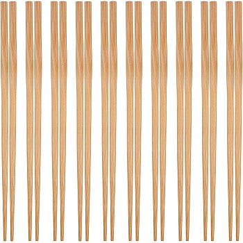 PYBBO 10 Pairs Bamboo Chopsticks Reusable, Chinese Japanese Natural Non-slip Chopsticks Long Lightweight Chopstick Set For Restaurant Family Eating Cooking - Gift Sets Dishwasher Safe