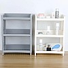 Generic 3-Tier Floating Wall Shelf, Modern Rectangular Tiered Shelf with Dual Layer Design and Drainage, White