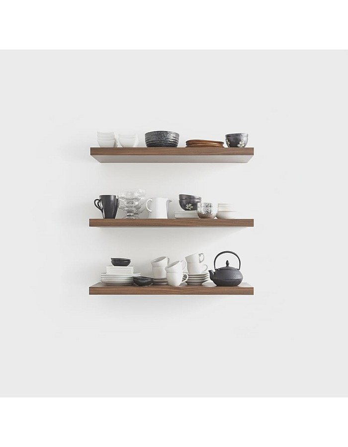 رفوف حائط خشبية MDF، تصميم عصري، مقاومة للماء والخدوش، 50×15 سم، 3 قطع، مع مستلزمات التثبيت، للمطبخ وغرف النوم والمكتب (بني)