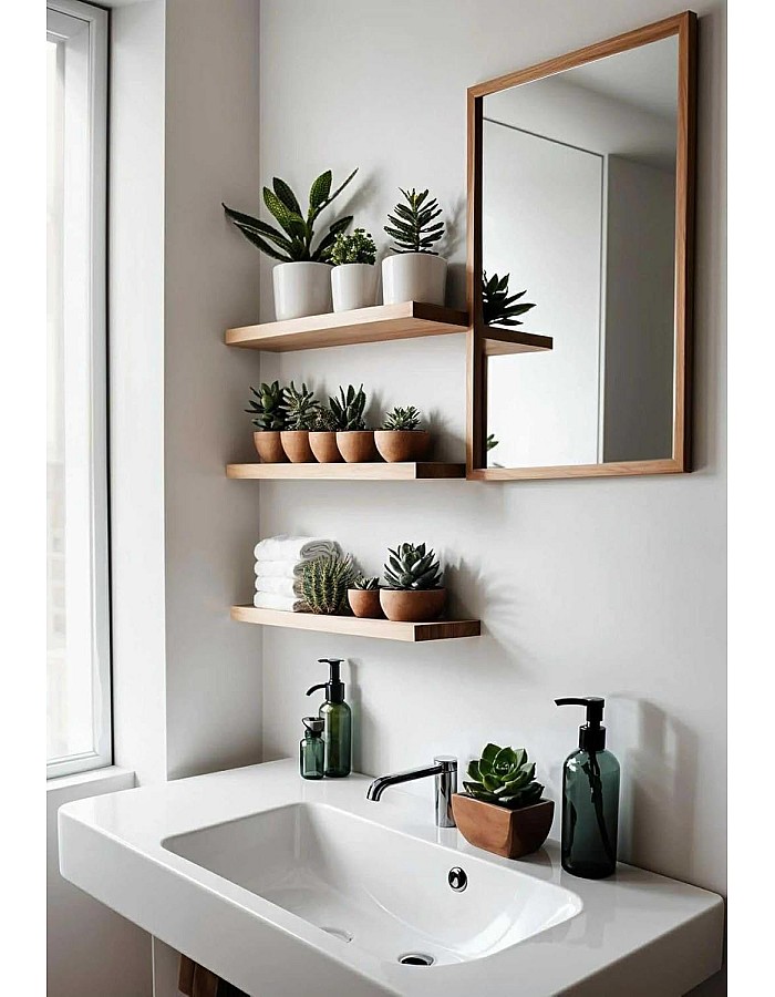 رفوف حائط خشبية MDF، تصميم عصري، مقاومة للماء والخدوش، 50×15 سم، 3 قطع، مع مستلزمات التثبيت، للمطبخ وغرف النوم والمكتب (خشبي)