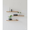 رفوف حائط خشبية MDF، تصميم عصري، مقاومة للماء والخدوش، 50×15 سم، 3 قطع، مع مستلزمات التثبيت، للمطبخ وغرف النوم والمكتب (خشبي)