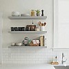 رفوف حائط خشبية MDF، تصميم عصري، مقاومة للماء والخدوش، 50×15 سم، 3 قطع، مع مستلزمات التثبيت، للمطبخ وغرف النوم والمكتب (رمادي)