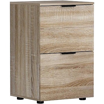 Artiss Filing Cabinet Files Storage Office Shelves File Organiser Oak 2 Drawer