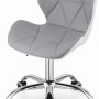 Velvet Desk Chair - Padded Office Chair with Geometric Padding and Chrome Base