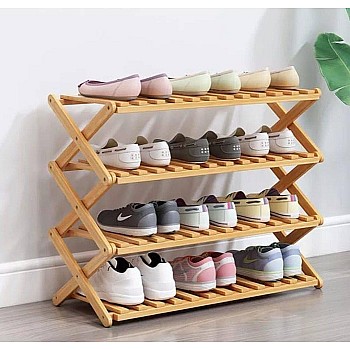 Generic Wooden Shoe Cabinet Multi Use (As Office Shelf - Flower Decor) - Imported High Quality - Foldable and Easy Storage - Perfect Sizes (55x25x70 - Generic