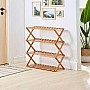Premium Style Shoe Cabinet for Home & Office Organization (4 Tier Wood Floor) Built for Sustainability and Convenience, Perfect for Storing and Displaying Books in Total Style - Generic
