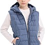 DeFacto Boy Special Collection Regular Fit Hooded Sleeveless Outer Wear Vest E7497A8, Grey5/6 Y