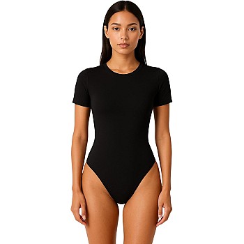 MIZAYA Classic Half Sleeve Round Neck Swimsuit - Soft and Comfortable for Girls and Women 45-90K