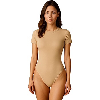 MIZAYA Classic Half Sleeve Round Neck Swimsuit - Soft and Comfortable for Girls and Women 45-90K