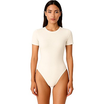 MIZAYA Classic Half Sleeve Round Neck Swimsuit - Soft and Comfortable for Girls and Women 45-90K