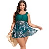 Women's Plus Size Swimwear – One Piece Tummy Control Swimsuit with Elegant Front Pleats and Unique Designs Make You Stand Out and Shine