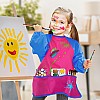 مريلة رسم فنية للأطفال الصغار من مامو بير، بتصميم مقاوم للماء وأكمام طويلة و3 جيوب للتلوين والطبخ والأكل والفنون والحرف، للأطفال من سن 3 إ