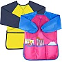 Mumoo Bear 2 Pack Kids Art Smock Toddler Smocks Waterproof Artist Painting Aprons with Long Sleeve and 3 Pockets for Painting,Cooking,Eating,Arts & Crafts Childs Paint Apron for Children Ages 3-8