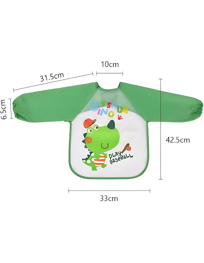 Waterproof Bib - Durable Long Sleeve Baby Bib for Mess-Free Feeding, Perfect for Toddlers 6 Months to 3 Years, Easy to Wash