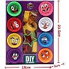 5D PLAY DOUGH SET, 8 COLORS AND TOOLS, DIY ANIME PARTY SUPPLIES (SET OF 19)