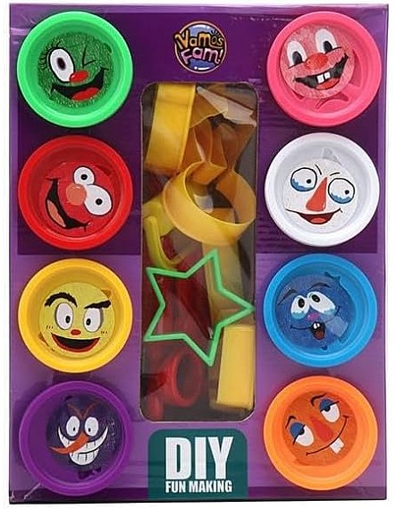 5D PLAY DOUGH SET, 8 COLORS AND TOOLS, DIY ANIME PARTY SUPPLIES (SET OF 19)