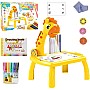Drawing Projector for Kids, Children's Educational Projector Drawing Boards with Lights and Music, Desk Learn to Draw for Children 4-12 Years Old (Yellow)