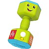 Learn Count & Curl Dumbbell - Educational Baby Rattle with Music, Lights, and Learning Songs - Fitness-Themed Sensory Toy for Infants & Toddlers