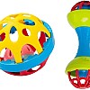 Toys Treasure Soft Ball With Dumbbell Rattle for Babies, Infants, Toddlers, Kids, and New Born
