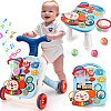 AuntyFey Baby Walker, 3 in 1 Push Walker Baby, Baby Walkers for Girls Boys, Baby Walking Toy for 1 Year old Learning to Walk, Sit to Stand Baby Walker, Baby Walker Push Toy, Walker Baby Girl 12 Months