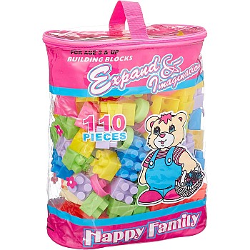 Happy family cubes bag 110pcs - rose