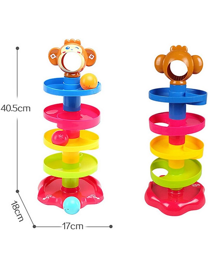 Jiada Swirl Ball Ramp Educational Toy Puzzle Rolling Ball | ABS Material Non Toxic