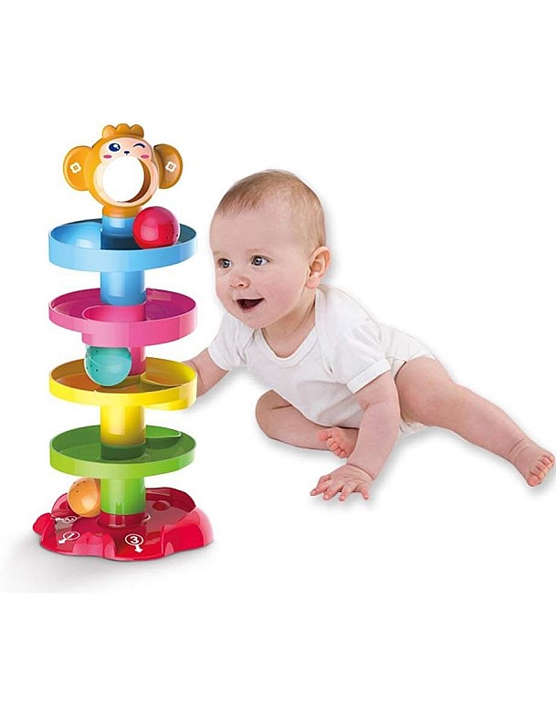 Jiada Swirl Ball Ramp Educational Toy Puzzle Rolling Ball | ABS Material Non Toxic