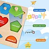 Wooden Puzzle from 2 Years, Geometric Wooden Puzzle with Knob, Baby Toy, Colours Shapes, Educational Toy, Montessori Toy, Plug-in Puzzle Board for Baby, Toddlers, Children, Learning Toy