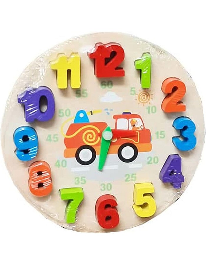 Digital Clock, 38 cm Diameter, Colourful Numbered Face