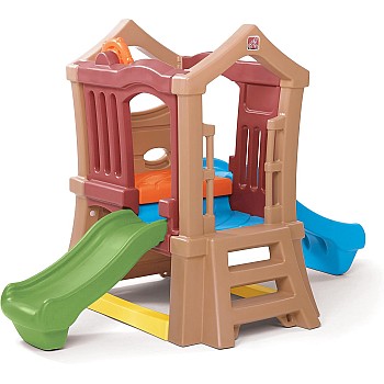Step2 Play Up Double Slide Climber Outdoor Toy and Structures - Brown, 800000