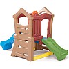 Step2 Play Up Double Slide Climber Outdoor Toy and Structures - Brown, 800000