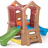 Step2 Play Up Double Slide Climber Outdoor Toy and Structures - Brown, 800000