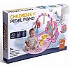 Kick and Play Floor Baby Mat and Play Piano Gym Mat – Infants Musical Activity Center with 5 Hanging Sensory Toys and Early Education Floor Playmat girly