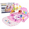 Kick and Play Floor Baby Mat and Play Piano Gym Mat – Infants Musical Activity Center with 5 Hanging Sensory Toys and Early Education Floor Playmat girly