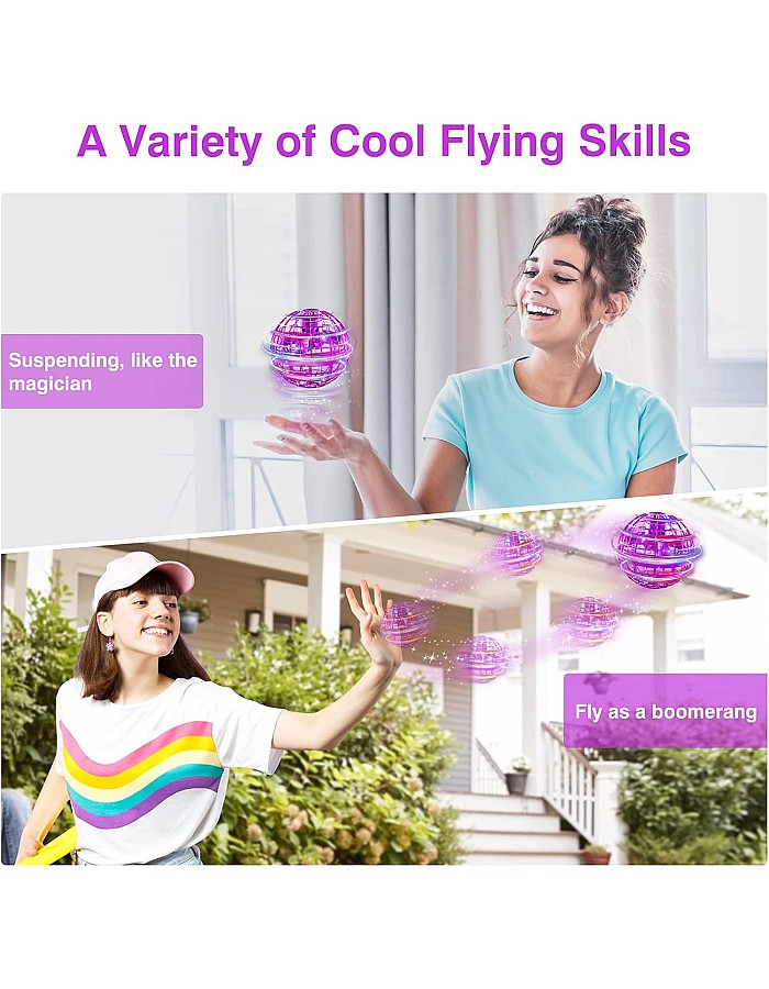 Generic Hand Controlled Flying Ball Toy - Purple