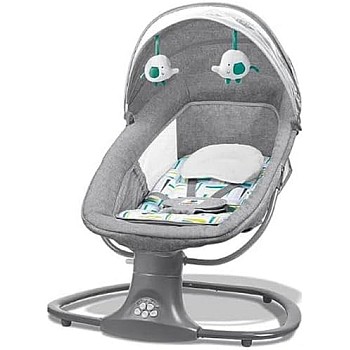 Mastela Deluxe 3-in-1 Multifunctional Rocking Chair - Grey and Blue with Adjustable Swing Speeds, Three-Stage Timing, Built-in Music, Remote Control, Safety Features, Interactive Toys