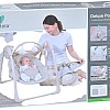 ZAIN Baby Swing, Automatic Electric, Breathable Fabric, Foldable Design with Music and Toys, for Newborns up to 18kg