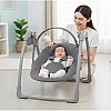 ZAIN Slim Spaces Compact Baby Swing, Polyester, Reign, 99.06 x 59.06 x 88.9 cm, 5.76 kg, 11.34 kg Weight Capacity, Single Seat, 5 cm Seat Depth