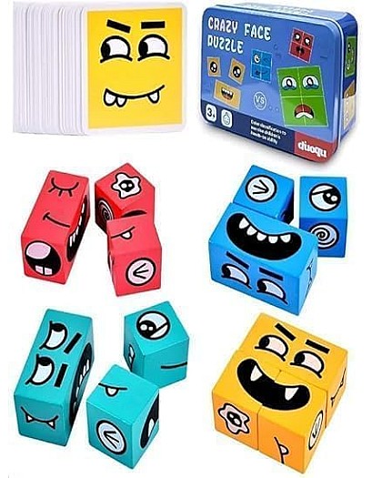 Crazy Face Puzzle -Face Expressions Puzzle.