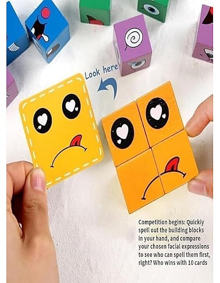 Crazy Face Puzzle -Face Expressions Puzzle.