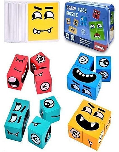 Crazy Face Puzzle -Face Expressions Puzzle.