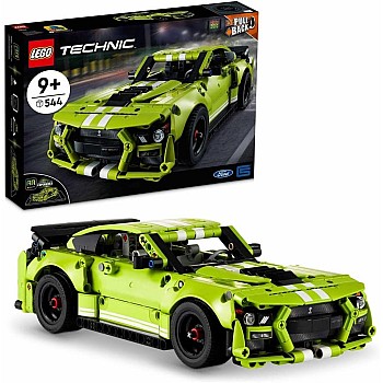 LEGO Technic Ford Mustang Shelby GT500 42138 Model Building Kit; Pull-Back Drag Race Car Toy for Ages 9+ (544 Pieces)