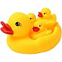 4 Pack Silicone Duck Set with Sound for Bathroom and Home, Soft and Flexible Design Adds Fun and Practical Touch, Easy to Clean and Daily Use